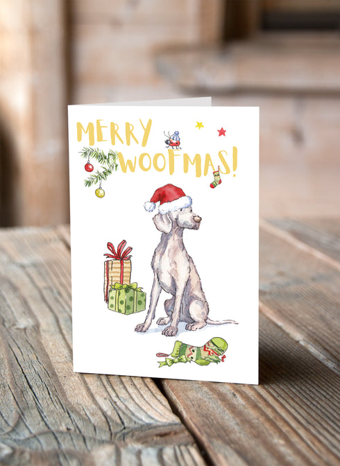 Weimaraner Christmas Card